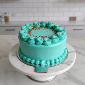 Turquoise Buttercream Cake