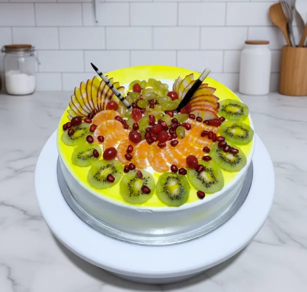 Tropical Fresh Fruit Cake