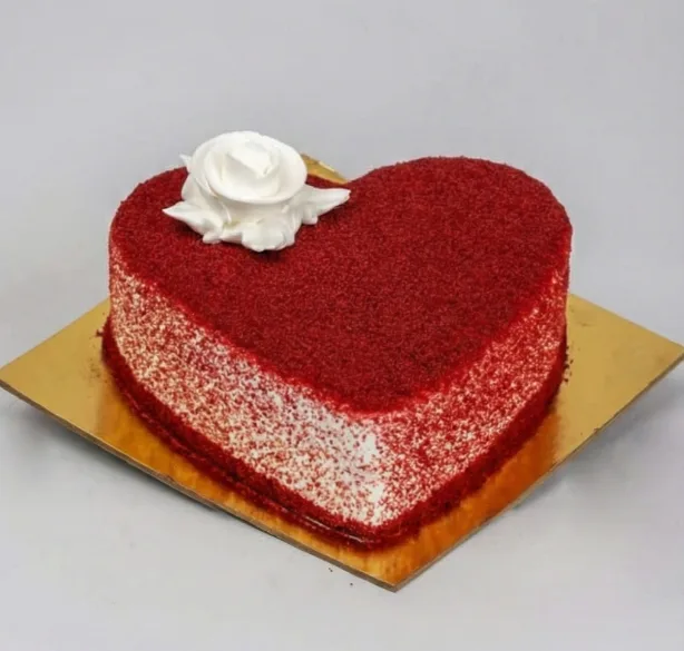 Red Velvet Heart Shape Cake
