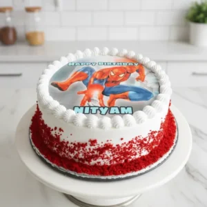 Spiderman Photo Cake