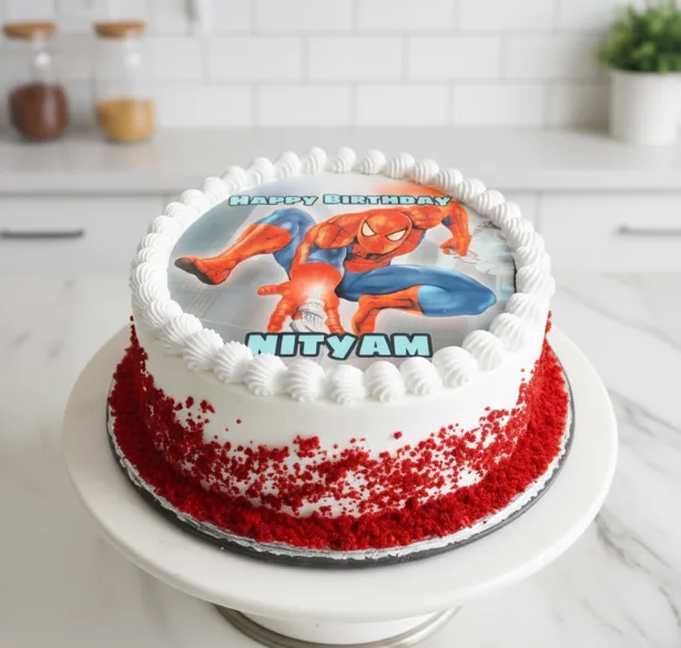 Spiderman Photo Cake
