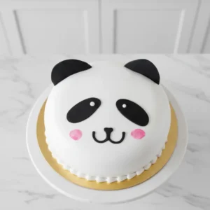 Panda Face Fondant Cake