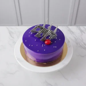 Royal Blue Berry Mirror Cake