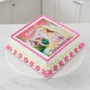 Barbie Birthday Photo Cake