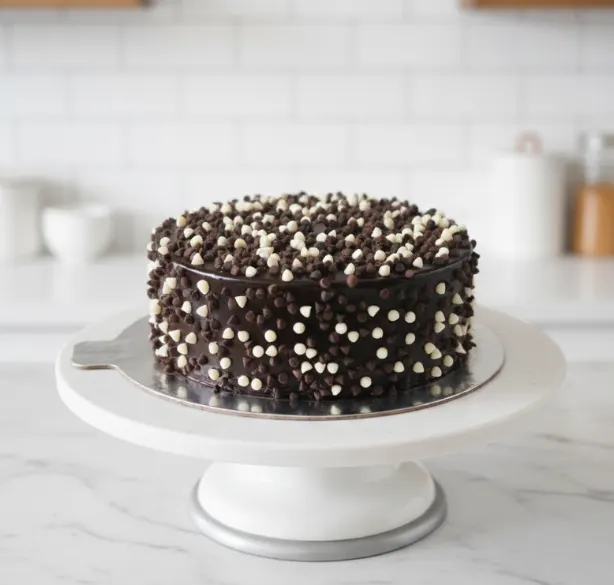 White & black Choco chips Delight Cake