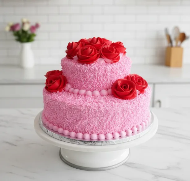 Blush N Roses Celebration Cake