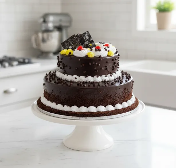 Double Layer Chocolate Fantasy Cake