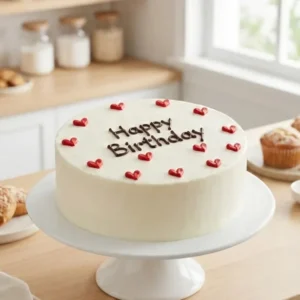 Classic Heart Sprinkle Birthday Cake