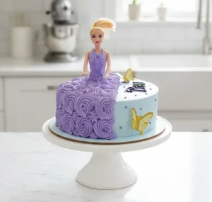Rosy Lavender Doll Cake