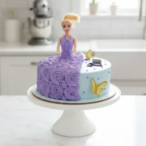 Rosy Lavender Doll Cake