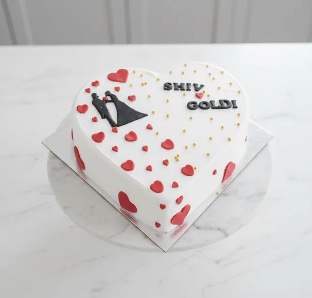 Heartfelt Love Celebration Cake