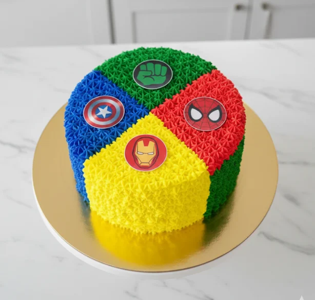Superhero Squad Cake